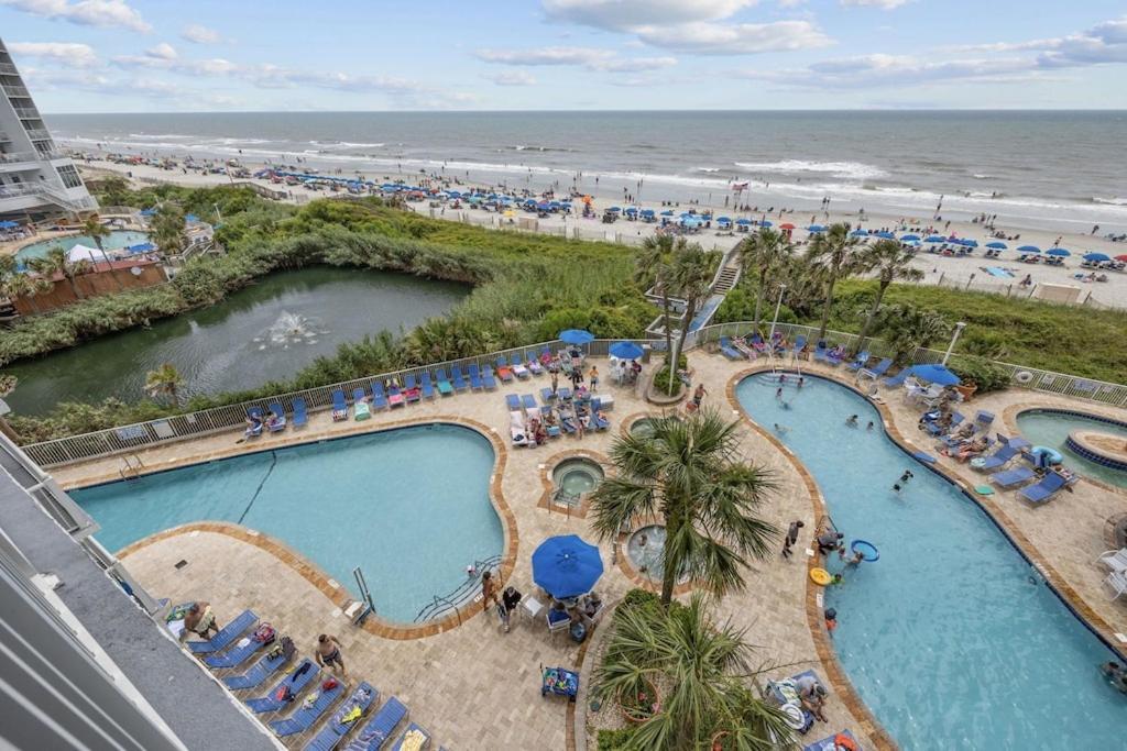 Direct Oceanfront- King Bedroom- Amazing Views/Pools/Hot Tubs/Beach Access/Golf 默特尔比奇 外观 照片